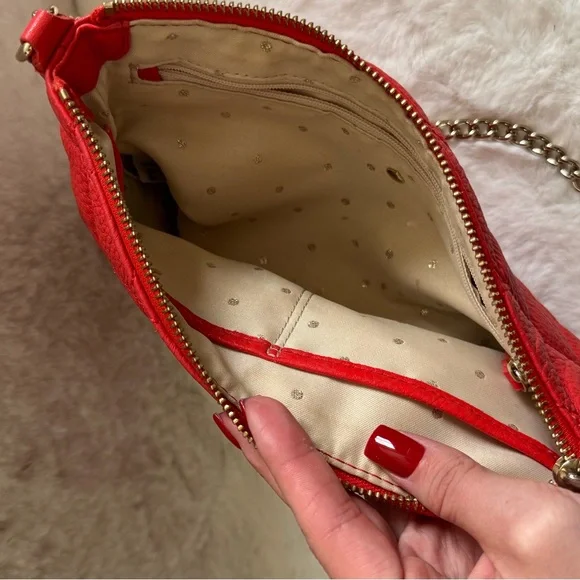 Kate Spade Cherry Red Quilted Shoulder Bag - Picture 4 of 4